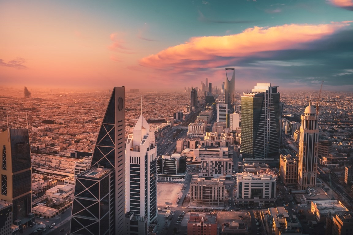 Luxury retail skyline in Saudi Arabia
